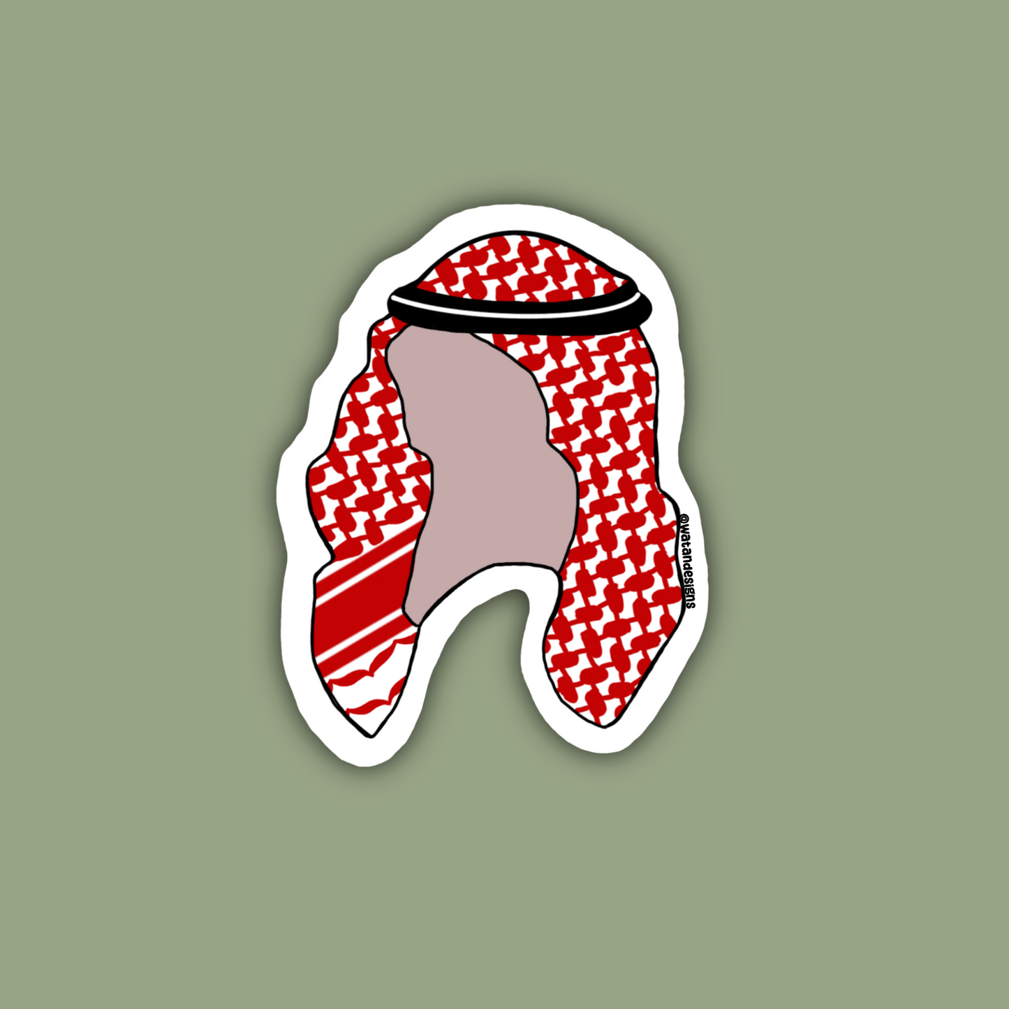 Jordanian Shemagh Sticker
