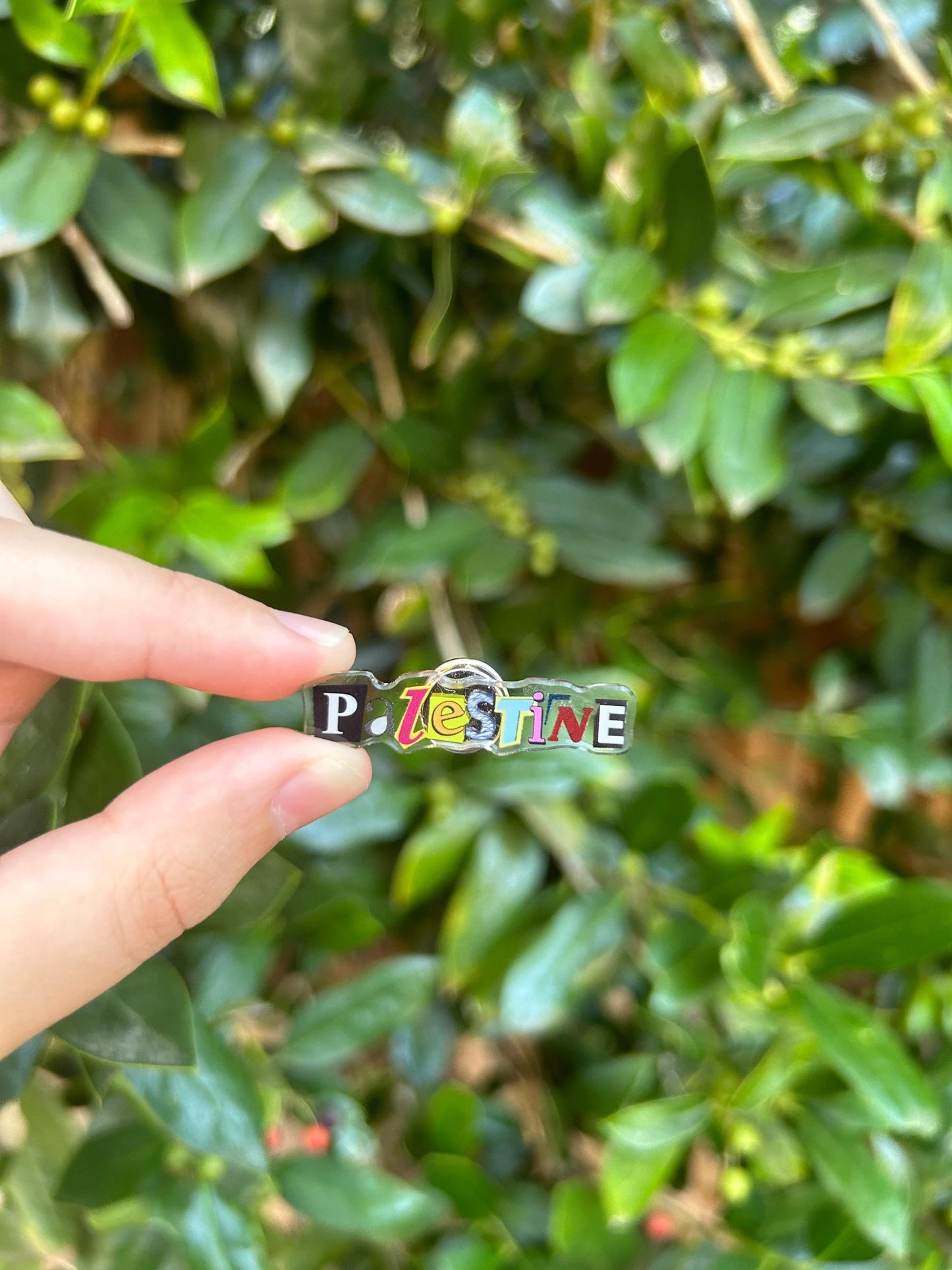 Palestine Magazine Letters Pin
