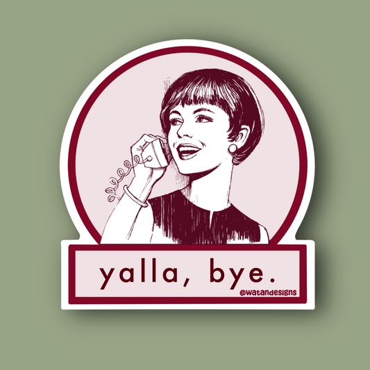 Yalla Bye Popart Sticker