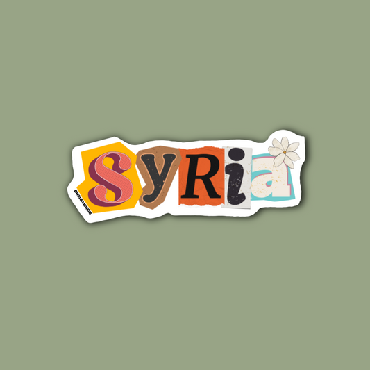 Syria Magazine Letters Sticker