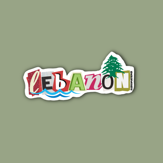 Lebanon Magazine Letters Sticker