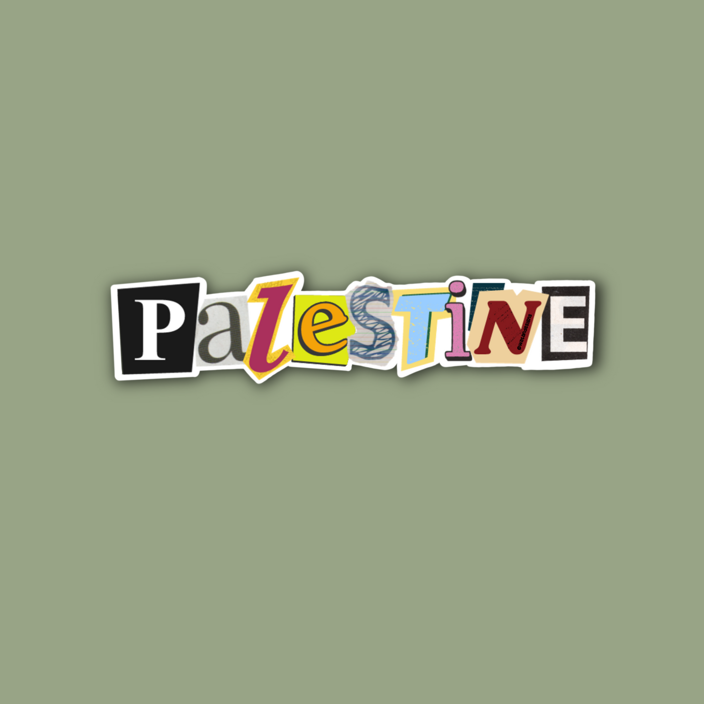 Palestine Magazine Letters Sticker