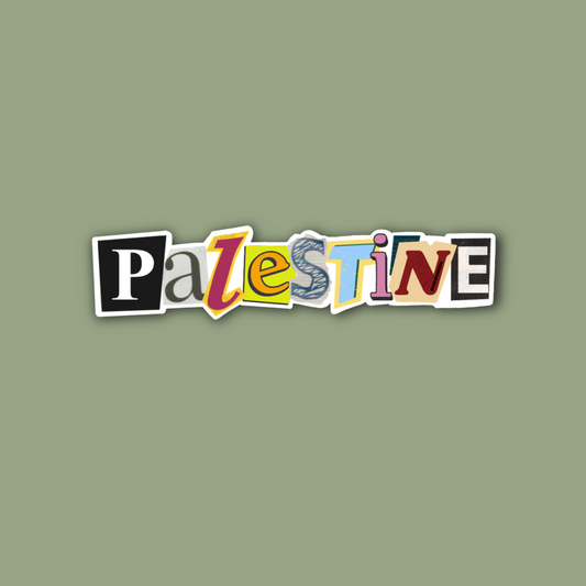Palestine Magazine Letters Sticker