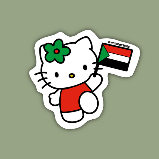 Sudanese Hello Kitty Sticker