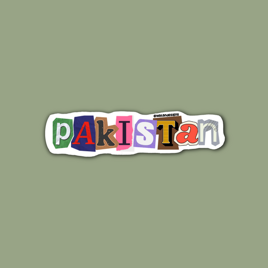 Pakistan Magazine Letters Sticker
