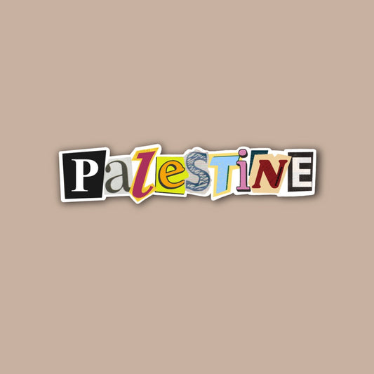 Palestine Magazine Letters Sticker