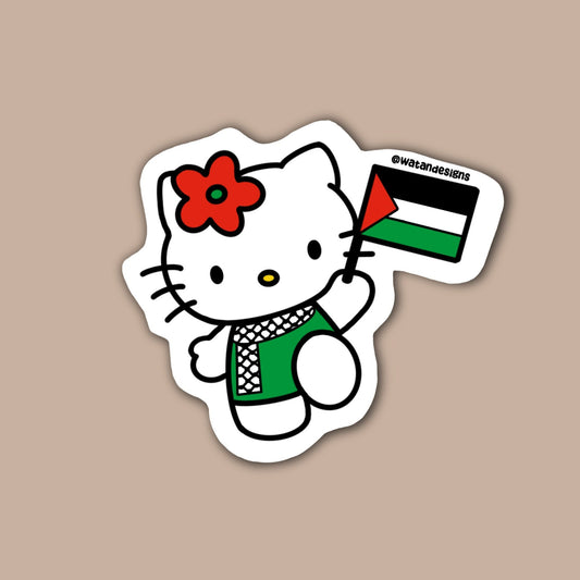 Falastini Hello Kitty Sticker